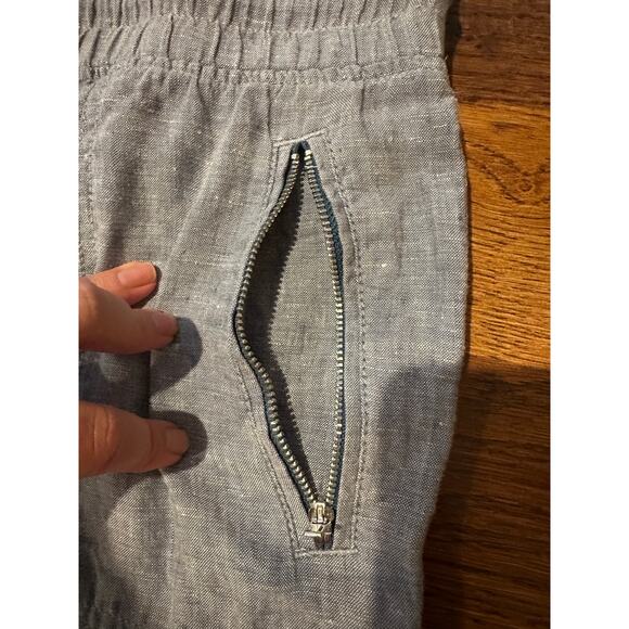 Athleta Women’s Cabo 100% Linen Jogger Pants – Blue – Size 14 Effortless Style - Picture 4 of 10